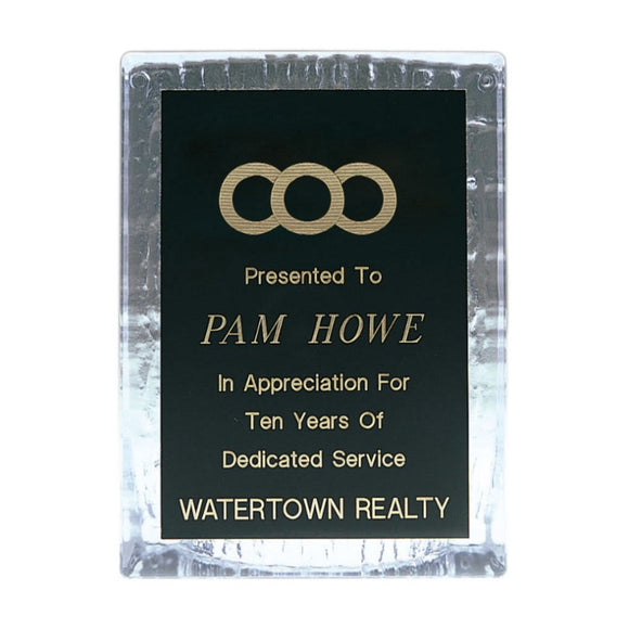 SCULPTED ICE STANDING PLAQUE