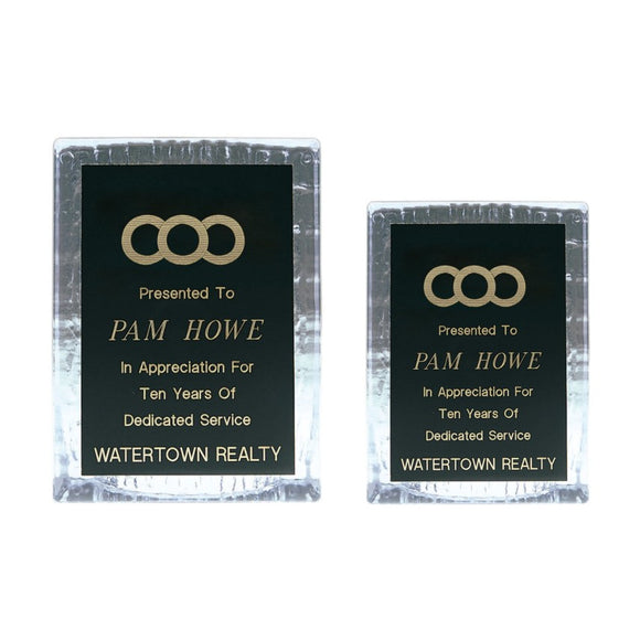 SCULPTED ICE STANDING PLAQUE