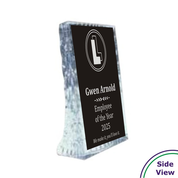 SCULPTED ICE STANDING PLAQUE