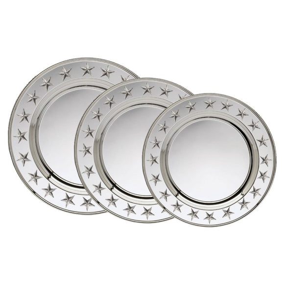 SILVER PLATE W/STAR EDGE