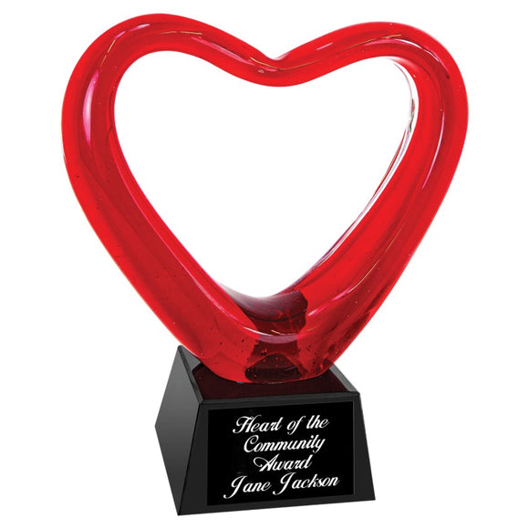 RED GLASS HEART