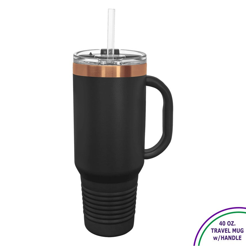 BLACK/ROSE GOLD ION-PLATED DRINKWARE