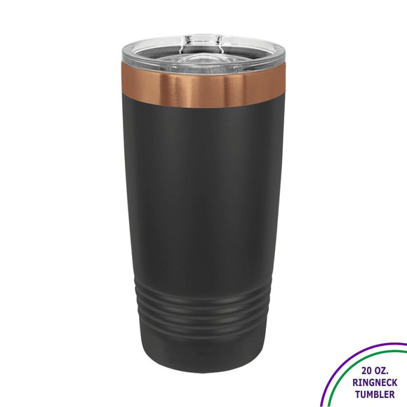BLACK/ROSE GOLD ION-PLATED DRINKWARE