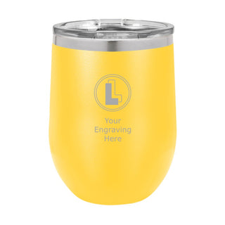 Buy yellow POLAR CAMEL 12oz STEMLESS WINE GLASS