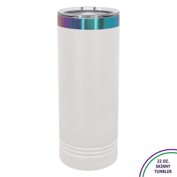 WHITE/PRISM ION-PLATED DRINKWARE