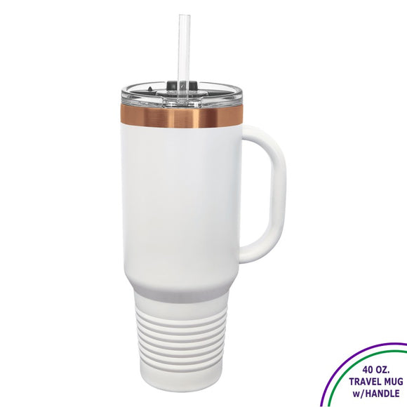 WHITE/ROSE GOLD ION-PLATED DRINKWARE