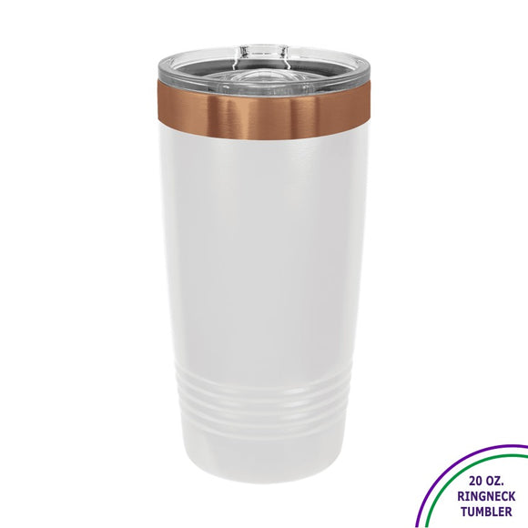 WHITE/ROSE GOLD ION-PLATED DRINKWARE