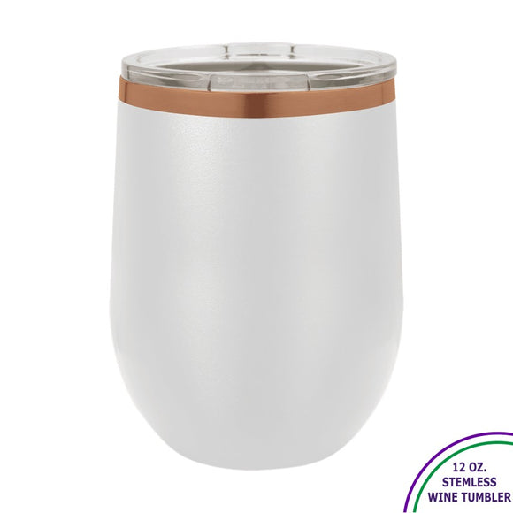 WHITE/ROSE GOLD ION-PLATED DRINKWARE