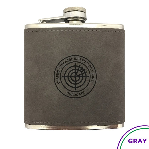 AIC LEATHERETTE FLASK