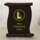 Piano Finish Scroll Plaque - Clearance-1