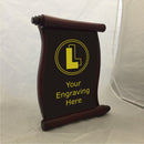 Piano Finish Scroll Plaque - Clearance-2