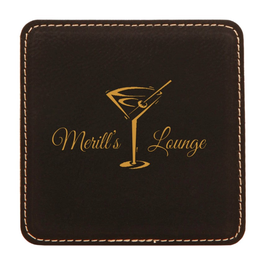 LEATHERETTE COASTER SET