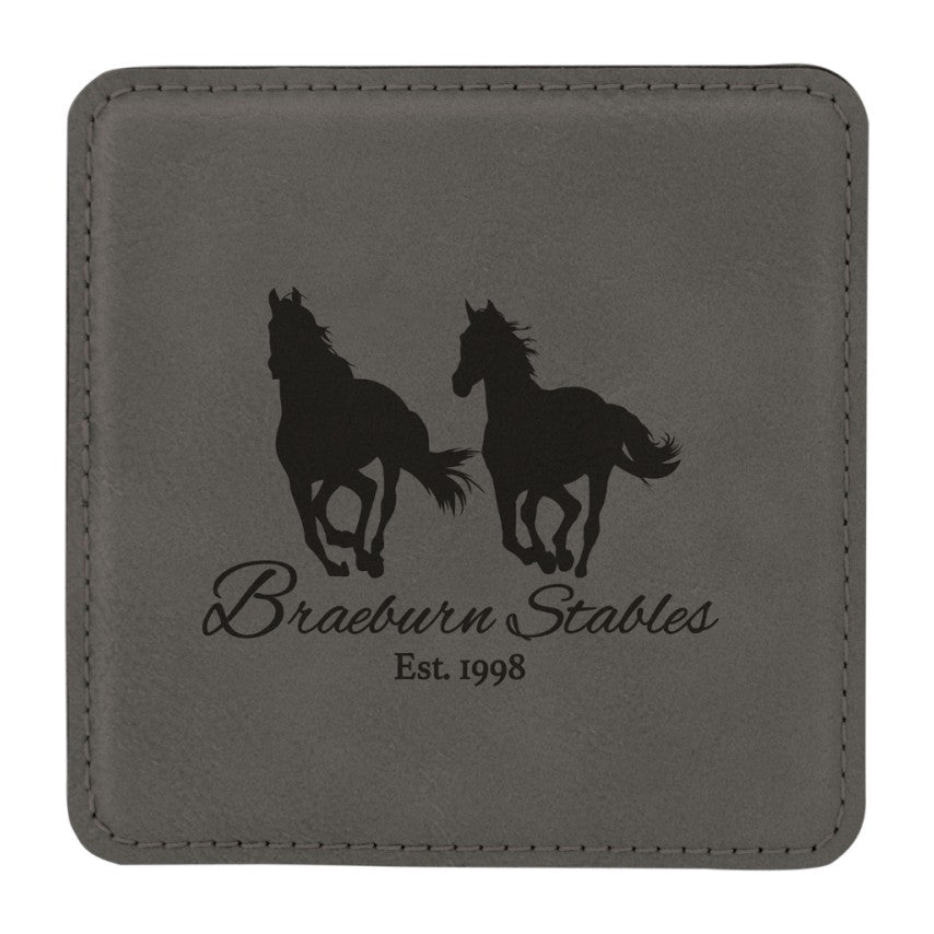 LEATHERETTE COASTER SET