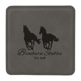 Buy gray LEATHERETTE COASTER