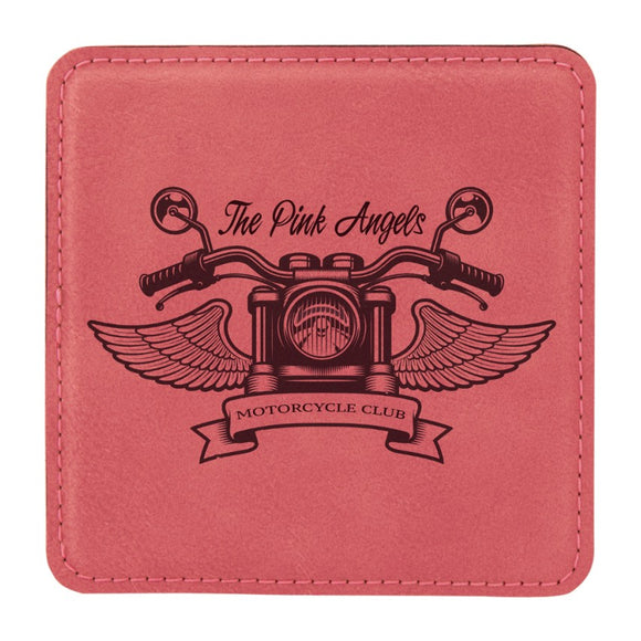 LEATHERETTE COASTER SET