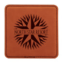 LEATHERETTE COASTER SET-4