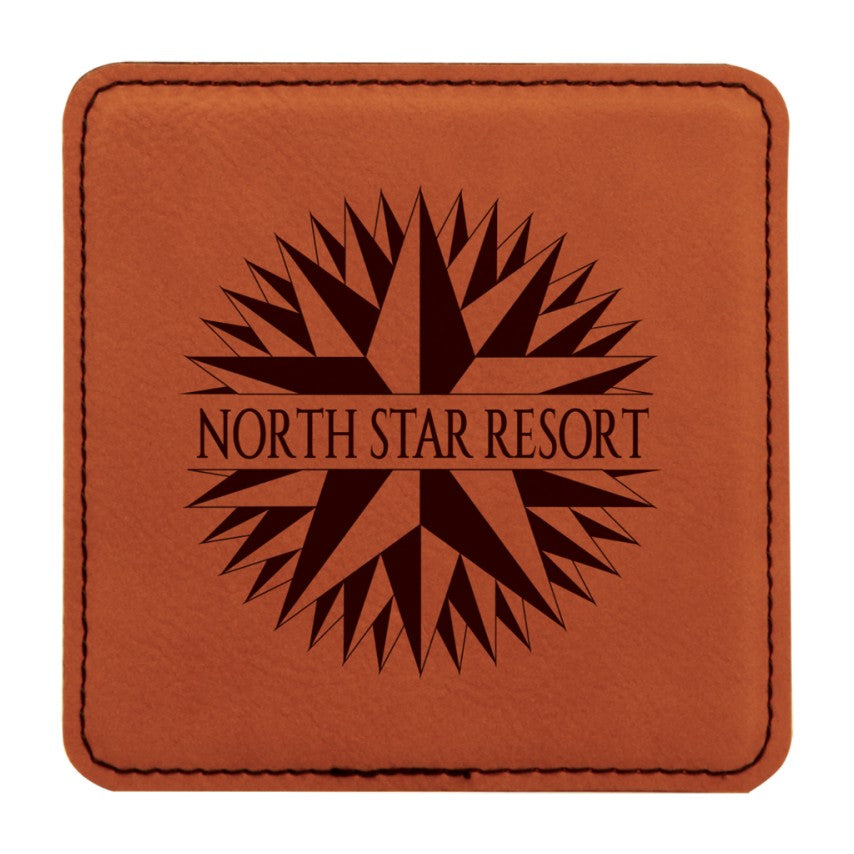 LEATHERETTE COASTER SET