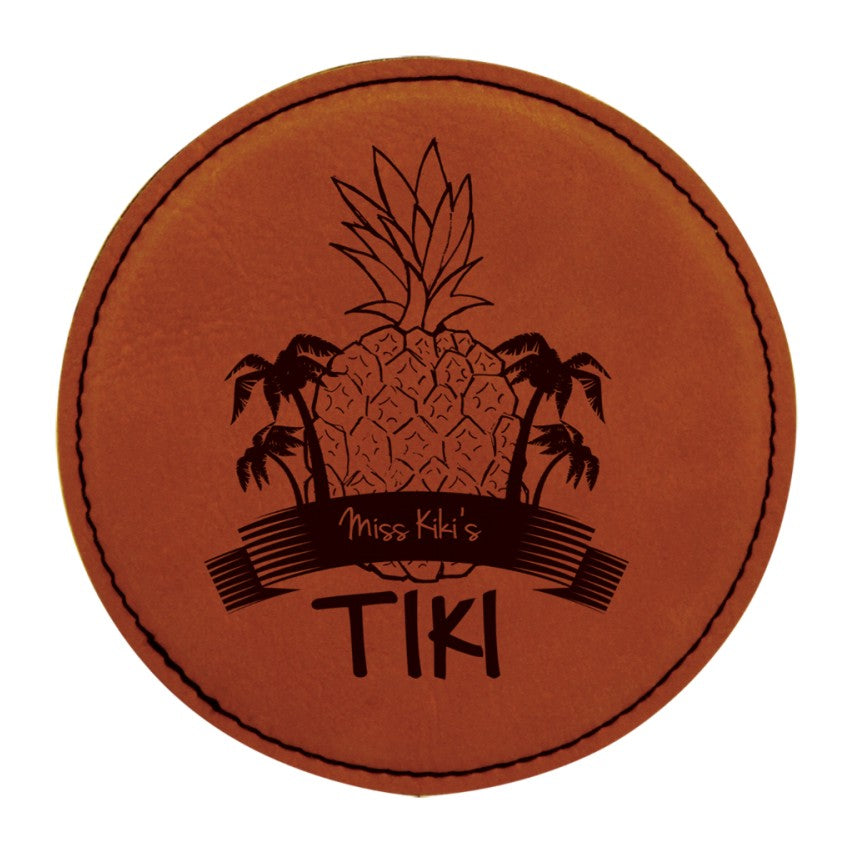 LEATHERETTE COASTER SET