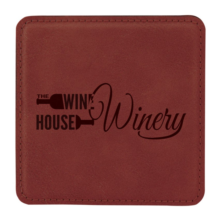 LEATHERETTE COASTER SET