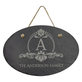 SLATE OVAL DOOR SIGN