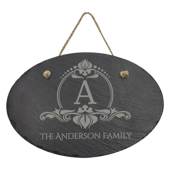 SLATE OVAL DOOR SIGN