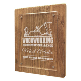 RECLAIMED WOOD FLOATING ACRYLIC