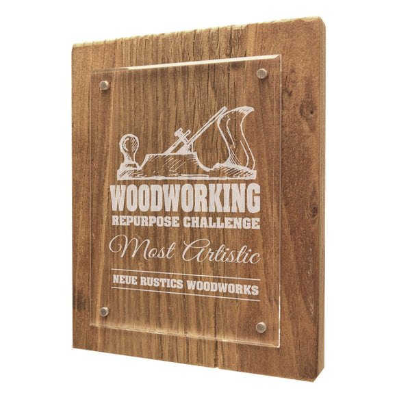 RECLAIMED WOOD FLOATING ACRYLIC