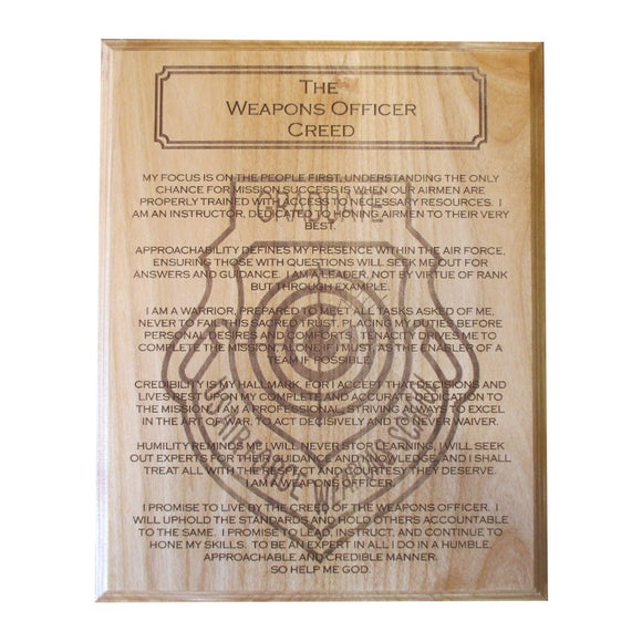 ALDER WOOD PLAQUE