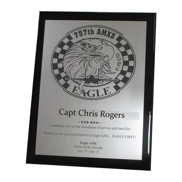 PIANO FINISH PLAQUE WITH METAL PLATE