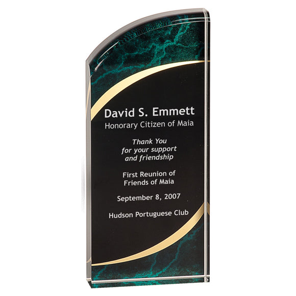 Rounded Marbleized Award
