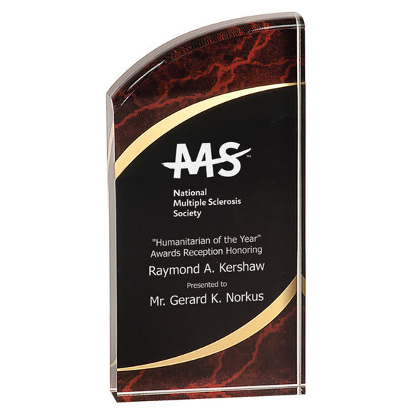 Rounded Marbleized Award