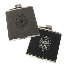 WPS LEATHERETTE FLASK